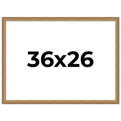 36x26 Frame Red Solid Wood Picture Frame Width 1.75 Inches | Interior Frame Depth 1 13/16 Inches