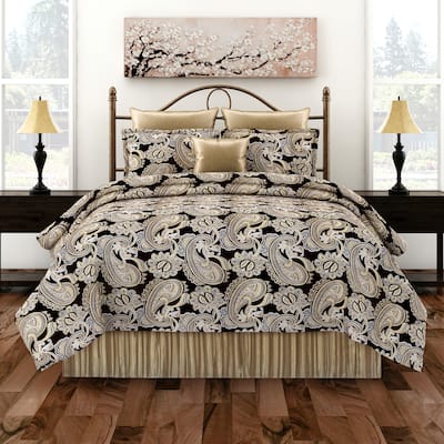 Napoleon chocolate paisley comforter set