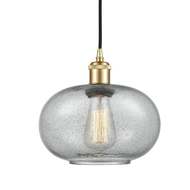 Innovations Lighting 516-1P-11-10 Gorham Pendant Gorham 10" Wide Mini - Charcoal / Satin Gold