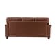 preview thumbnail 14 of 44, Rita Living Room 3-Seat Genuine Leather Sofa with Solid Wood Legs and Nailhead