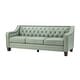 preview thumbnail 15 of 65, Mateo 82.28" Wide Transitional Genuine Leather Sofa with Nailhead Trim and Button-Tufted Back