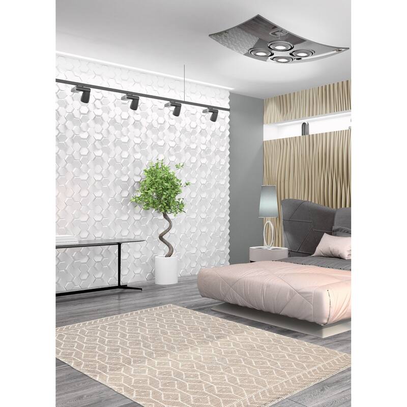 ECARPETGALLERY Braid weave Sienna Brown Wool Rug - 6'0 x 9'2