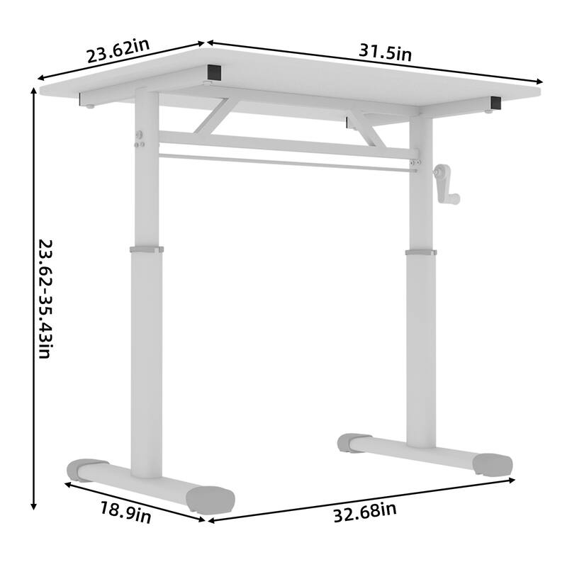 Adjustable Study Desk for Kids & Adults - Height-Adjustable, Multi-Purpose Home/Office Desk, Compact Design