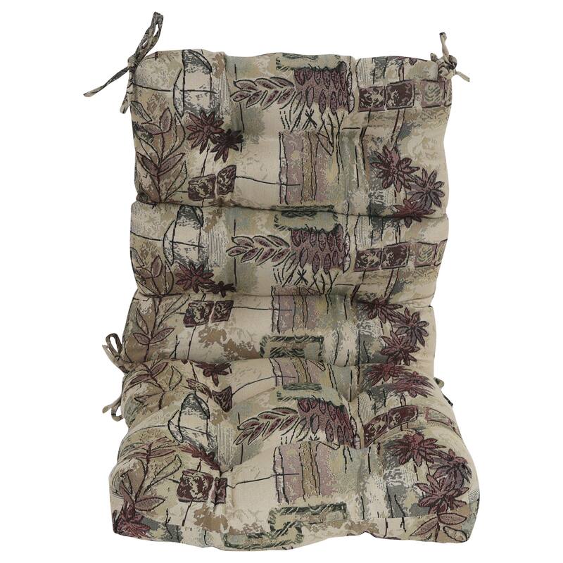 Tapestry Tufted Seat/Back Chair Cushion (Multiple Sizes)