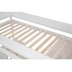 preview thumbnail 36 of 34, Elegant Wood Twin Size Loft Bed with Wardrobes and 2-Drawer Desk with Cabinet, Sturdy Construction & Safety Guaranteed, Gray