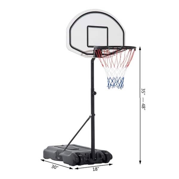 35.4" - 47.2" Adjustable Height Swimming Pool Basketball Hoop