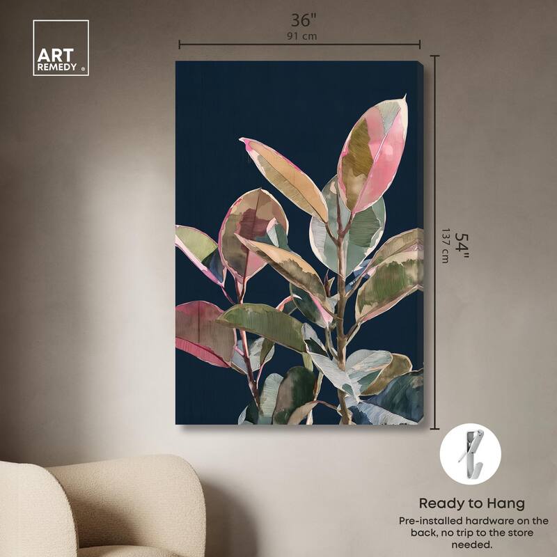 Fuchsia Frond II Canvas by Art Remedy, Gallery Wrapped