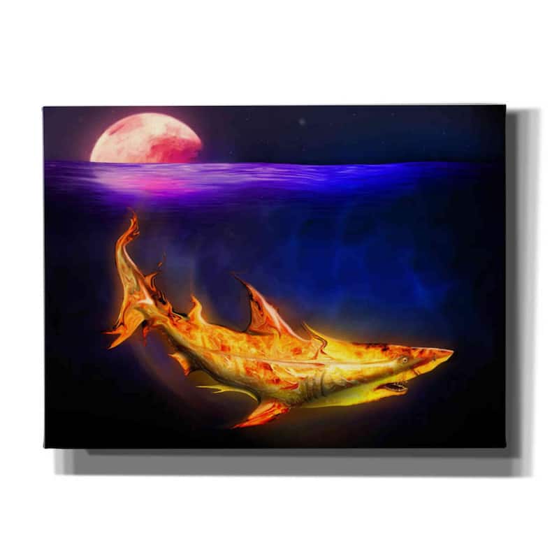 Epic Graffiti 'Mako Shark' by Michael StewArt, Canvas Wall Art - 54x40