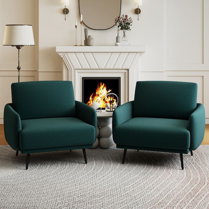Karaka 37.5"W Oversized Armchair Leisure Sofa Accent Chair (Set of 2)