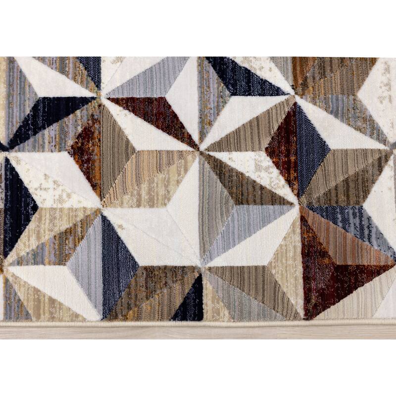 Santiago Collection - Multi Colour Geometric Rug