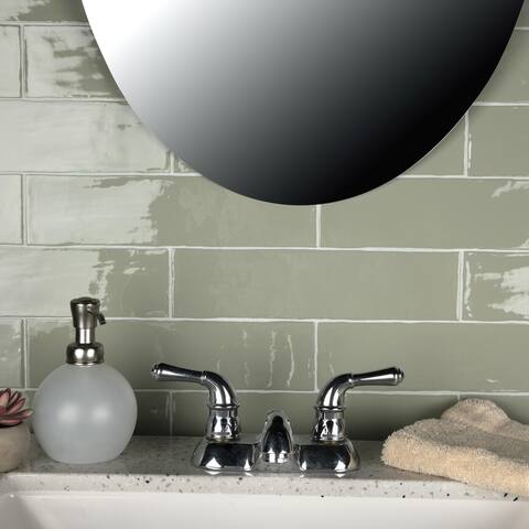 Merola Tile Chester Sage 3" x 12" Ceramic Wall Subway Tile