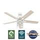 preview thumbnail 2 of 14, Hunter 52" WiFi Techne Ceiling Fan w/LED Light, Handheld Remote - Casual, Modern - Easy Installation! SMART FAN!