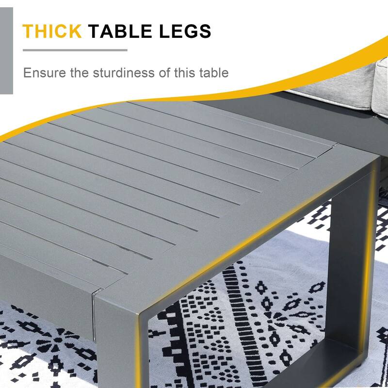 Aoodor Aluminum Outdoor Coffee Table - Stylish and Durable Addition to Your Outdoor Space