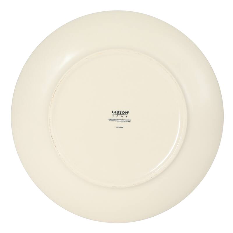 Gibson Home Admiral Hall 12-Piece Stoneware Durable Everyday Dinnerware Set- Plates & Bowls with Floral Pattern