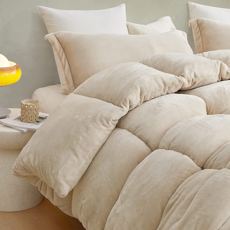 Thicker Than Thick® - Coma Inducer® Oversized Comforter Set - Down Alternative Ultra Plush Filling - Birch