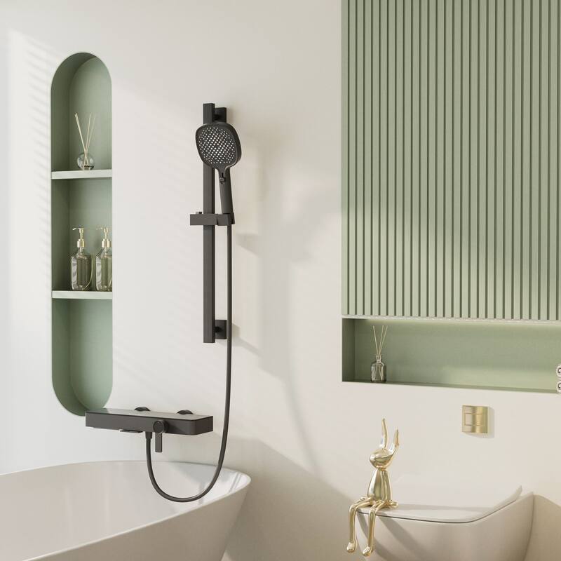 Modland Bathtub Faucet 2-Function Shower System with 3 Modes Handheld Shower,Height Adjustable Shower Slide Bar