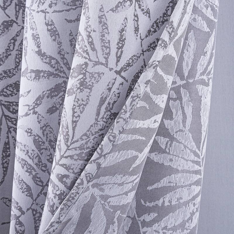 Liana Leaves Woven Jacquard Window Curtain