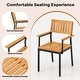 preview thumbnail 3 of 4, 7 PCS Outdoor Dining Set Wood Rectangular Dining Table & Armchairs