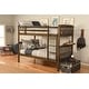 preview thumbnail 1 of 20, Somette Claire Twin Bunk Bed with Storage, Trundle and Tray Options in Rustic Walnut (Mattresses Not Included) Bunk Bed Only