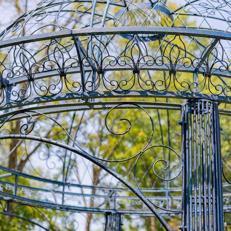 13 Foot Tall Round Metal Garden Gazebo