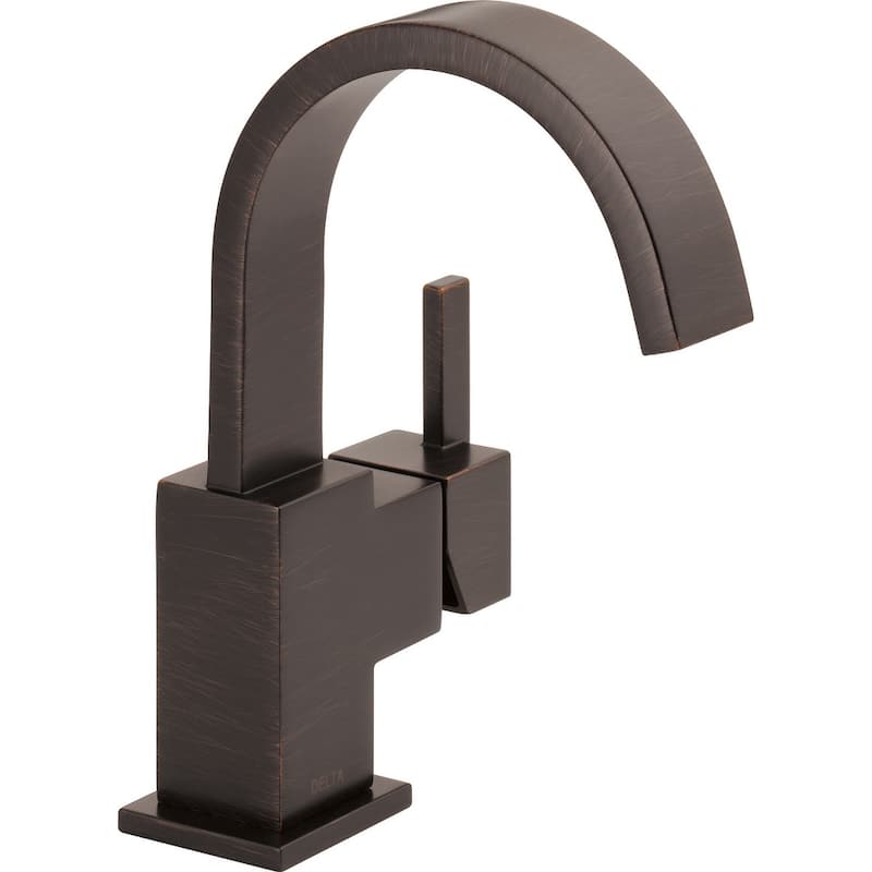 Delta Vero Single Hole Bathroom Faucet with Pop-Up Drain Assembly -