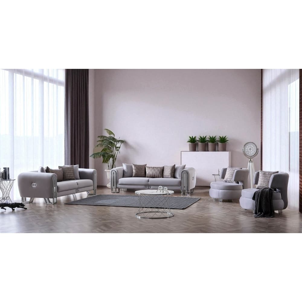 Celvina 4 Pieces Living Room Sets 1 Sofa 1 Loveseat 2 Chair