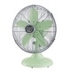 preview thumbnail 5 of 12, Good Housekeeping's All-Metal 3-Speed 12" Oscillating Office Desk Table Fan Green/Off-White