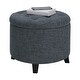 preview thumbnail 32 of 48, Copper Grove Chrysanthemum Round Storage Ottoman
