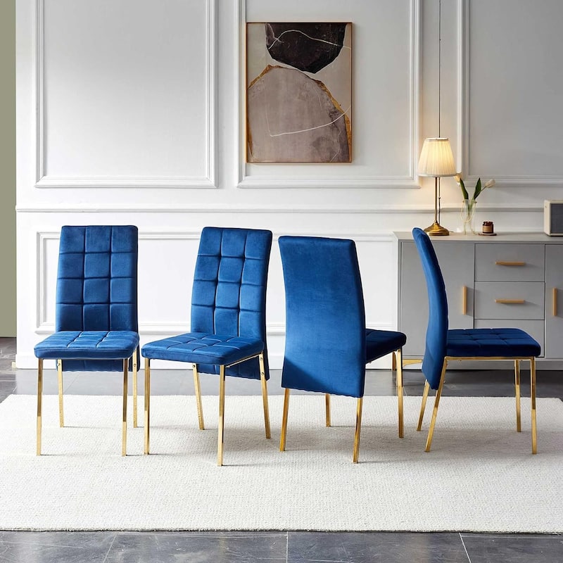Howtai Upholstered Velvet Dining Chair High Back