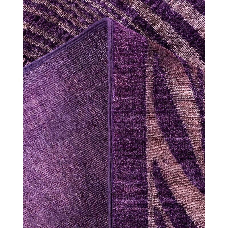Contemporary Overdyed Wool Hand Knotted Area Rug - 5' 0" x 6' 6"