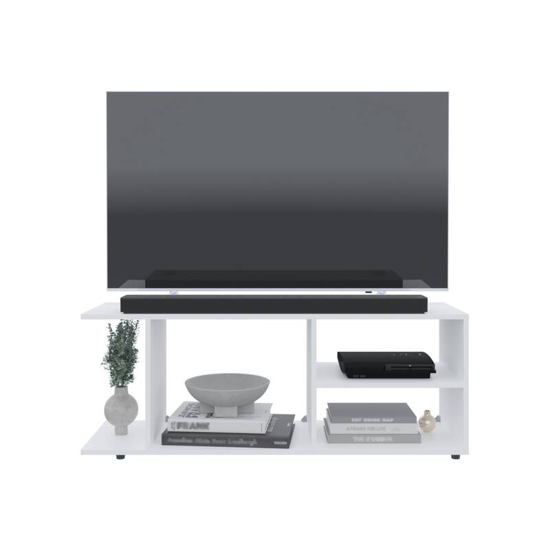 Modern TV Stand for 60-69 Inch TVs, 5 Open Shelves for Storage, Stylish and Functional Entertainment Center