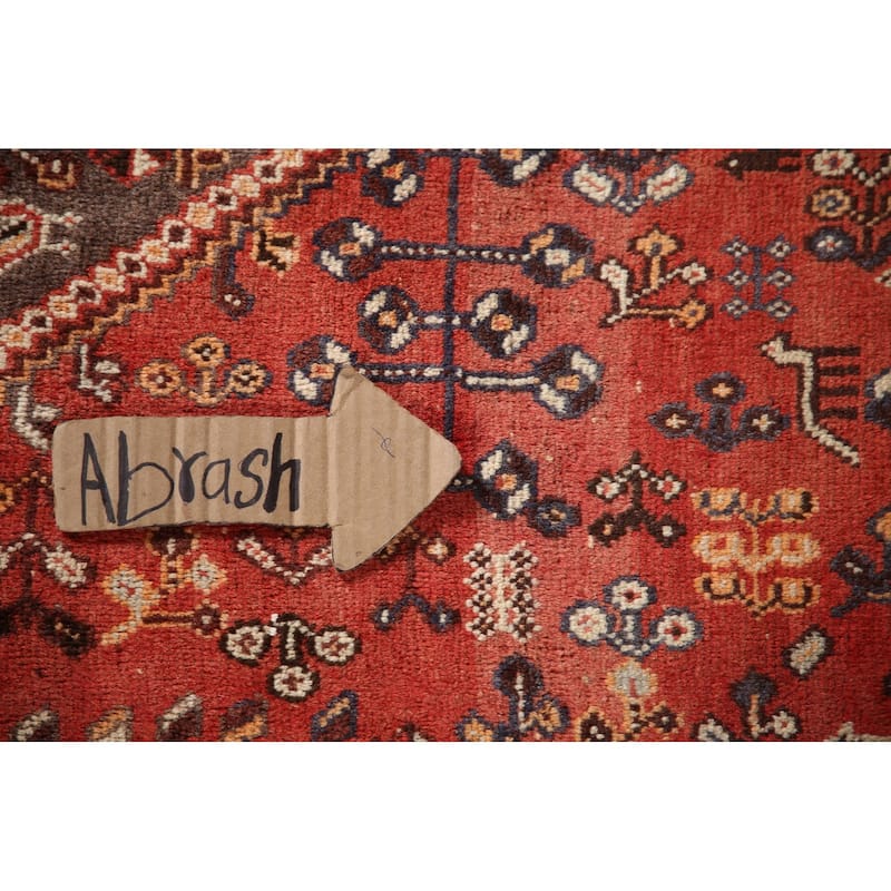 Shiraz Persian Vintage Area Rug Handmade Wool Carpet - 5'2"x 8'2"