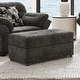 preview thumbnail 4 of 3, Roundhill Furniture Bonarse Fabric Cuddle Chair with Storage Ottoman with Casters in Wonderland Slate