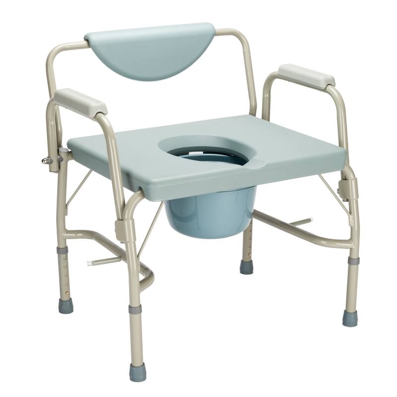 34.8"Medical Bariatric Drop-Arm Commode Potty Chair