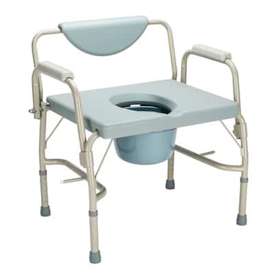 34.8"Medical Bariatric Drop-Arm Commode Potty Chair