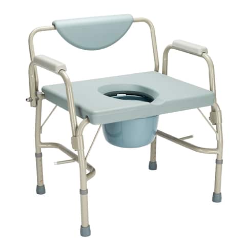 34.8"Medical Bariatric Drop-Arm Commode Potty Chair