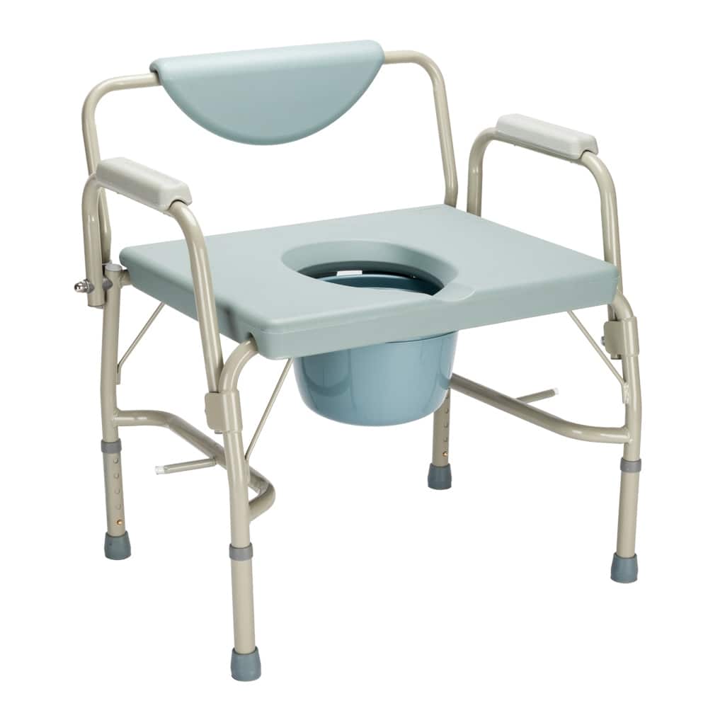 34.8"Medical Bariatric Drop-Arm Commode Potty Chair