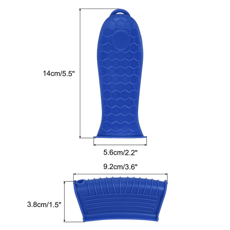 Cast Iron Skillet Handle Covers, Silicone Hot Handle Holder for Pots - Blue - 4pcs