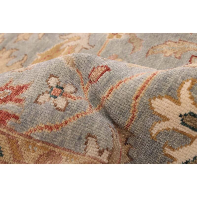 ECARPETGALLERY Hand-knotted Jules Serapi Light Denim Blue Wool Rug - 5'11 x 9'0