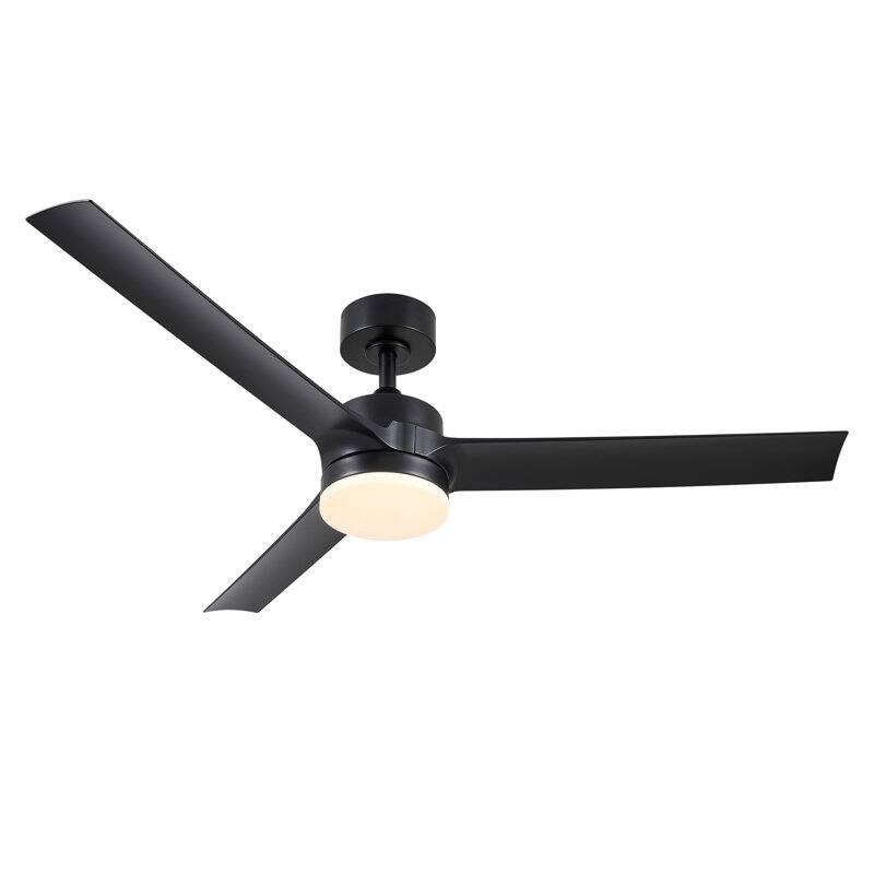 CO-Z 52" 3-Blade Reversible DC Ceiling Fan with LED Light and Remote Control
