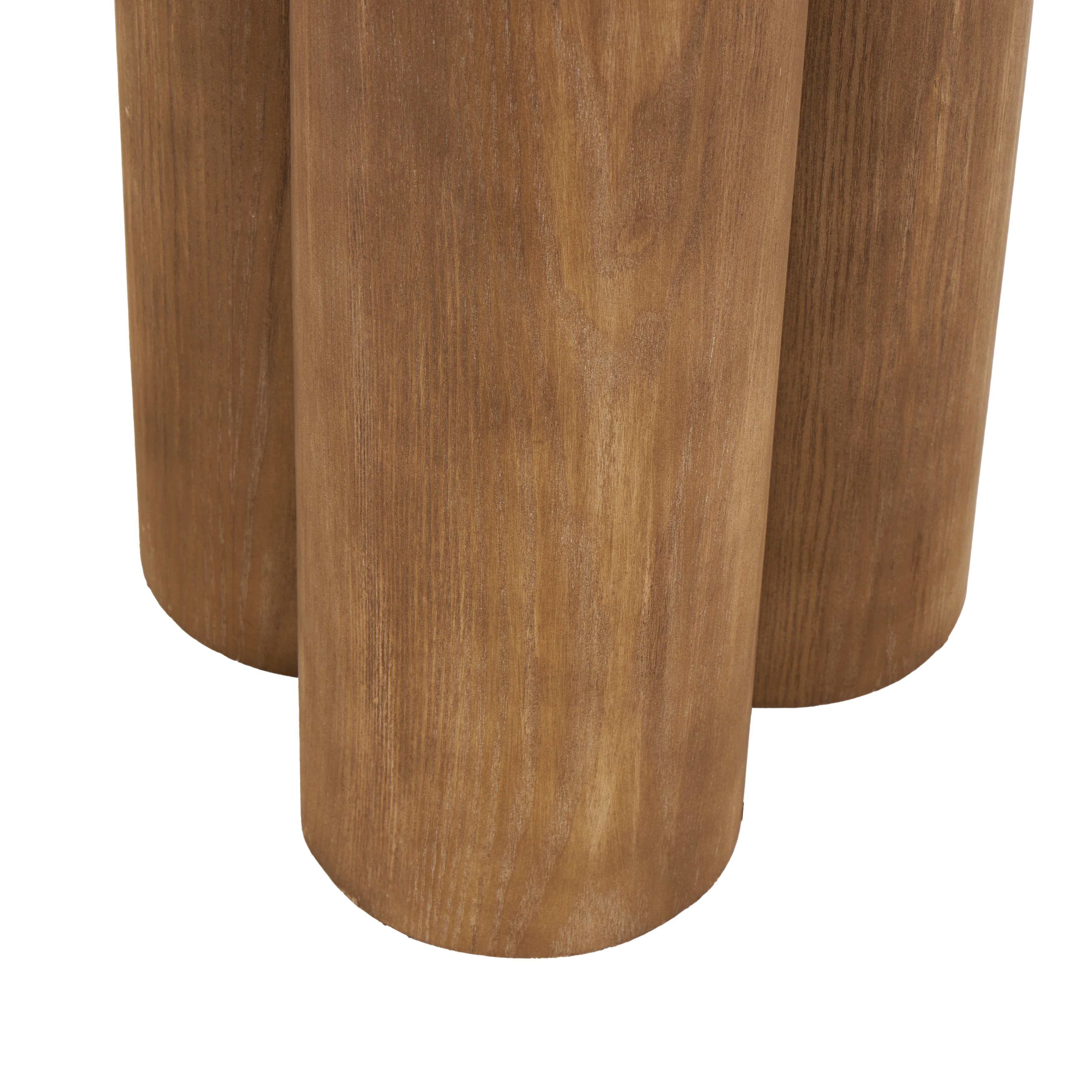 Brown Wood Handmade Living Room Console Table with Pillar Legs