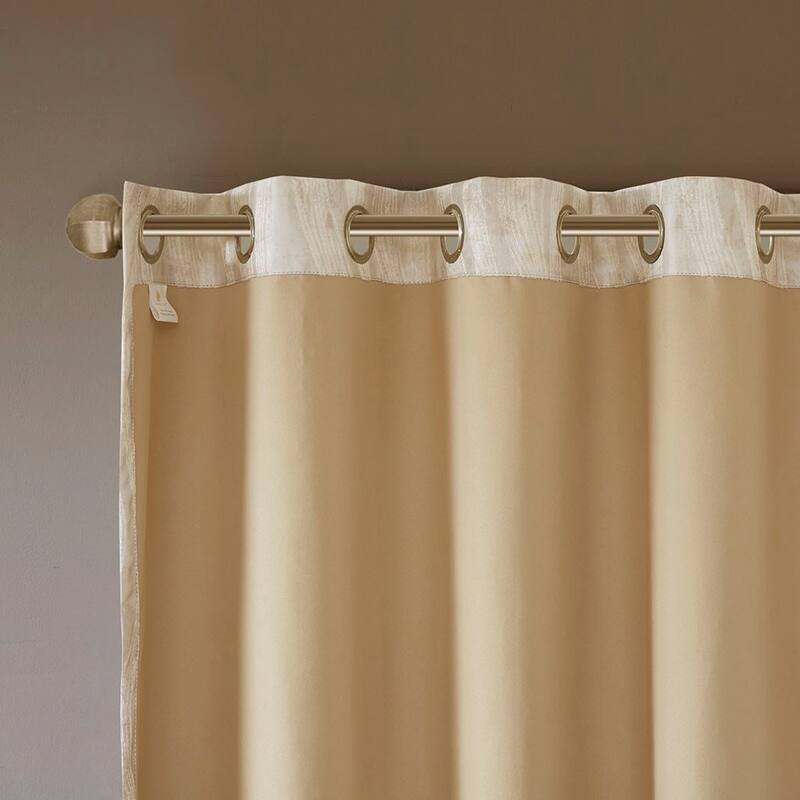 Printed Jacquard Grommet Top Total Blackout Curtain Panel