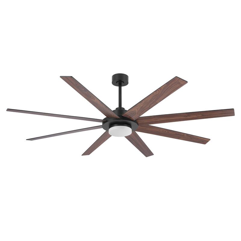60 in. Indoor 8 Wood Blades Ceiling Fan with LED light and remote