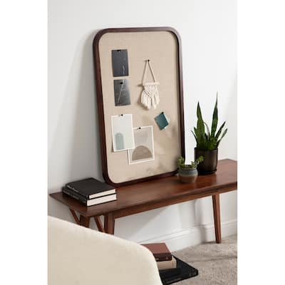 Kate and Laurel Hutton Wood Framed Fabric Pinboard