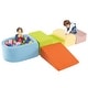preview thumbnail 3 of 27, Costway 5PCS Climb and Crawl Playset with Ball Pit for Kids Zippers - See Details Multicolor