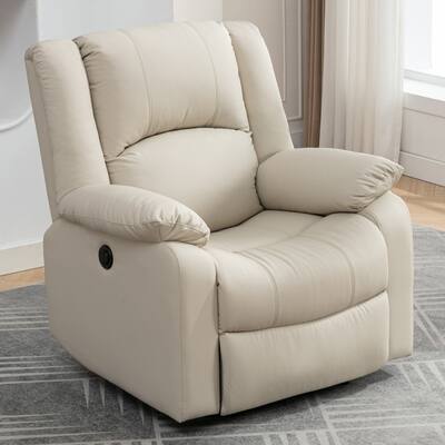 Mixoy PU Leather Vibrating Massage Chair with Overstuffed Armrest Backrest,Power Lift Recliner Chair with Lumbar Heating