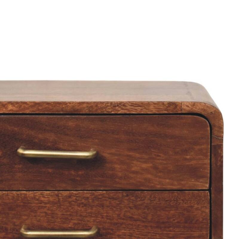 Artisan Furniture Solid Wood Astor 2-Drawer Nightstand, Brown