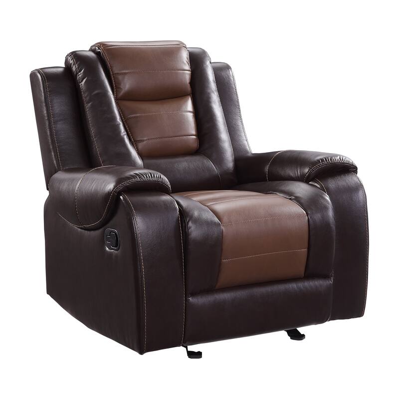 Mischa Glider Reclining Chair - Dark Brown/Light Brown