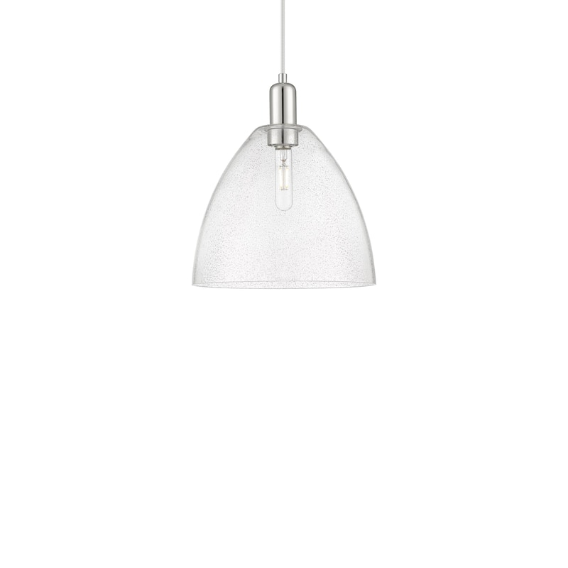 Innovations Lighting 716-1P-14-12 Bristol Pendant Bristol 12" Wide - Polished Nickel / Seedy