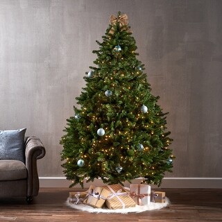 Norway Spruce 7-foot Artificial Christmas Tree by Christopher Knight home - 58.00" L x 58.00" W x 84.00" H
